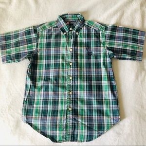 Boys Chaps Plaid Button Down